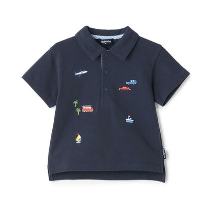 交通工具刺繡短袖POLO衫