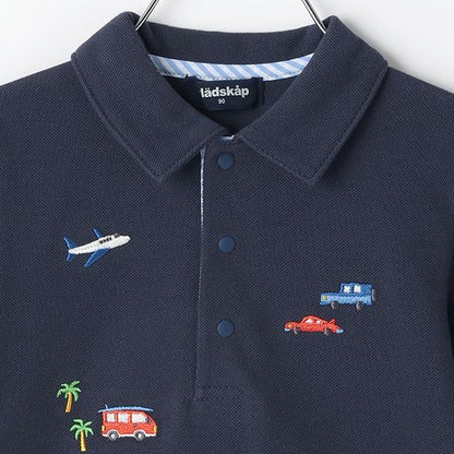 交通工具刺繡短袖POLO衫