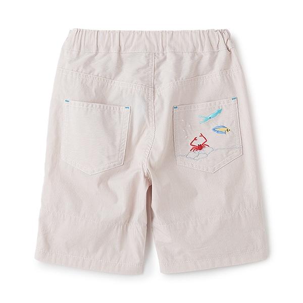 海洋生物刺繡五分褲