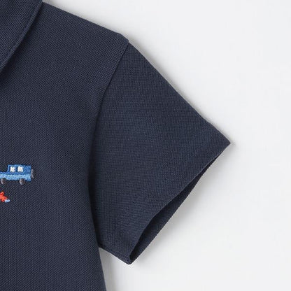 交通工具刺繡短袖POLO衫