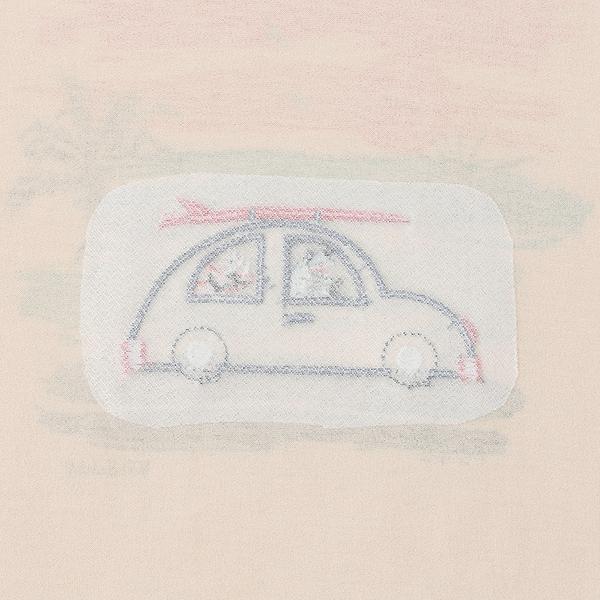 日落汽車印花短袖T恤