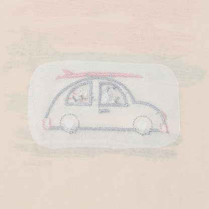 日落汽車印花短袖T恤