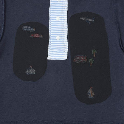 交通工具刺繡短袖POLO衫