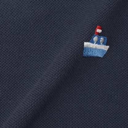 交通工具刺繡短袖POLO衫