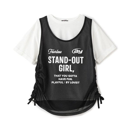 網紗長袖T恤套裝