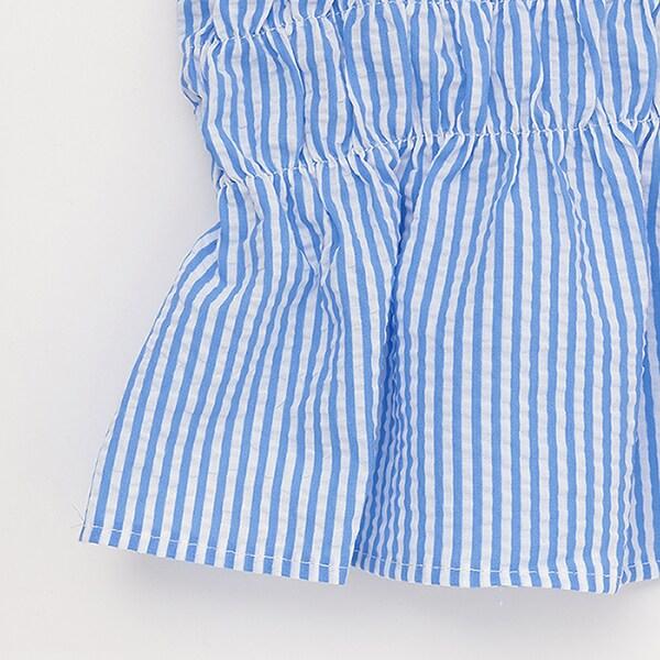 足球條紋吊帶拼接T恤