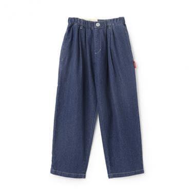 【爸爸同款】褶皺寬鬆牛仔錐形褲