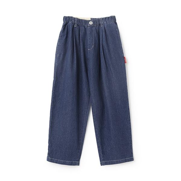 【爸爸同款】褶皺寬鬆牛仔錐形褲