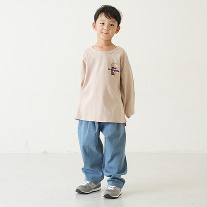 【爸爸同款】褶皺寬鬆牛仔錐形褲