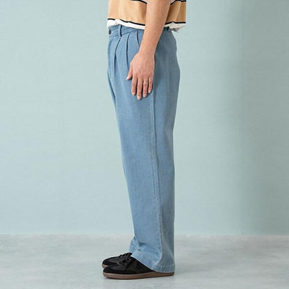 【爸爸也能穿】DAD寬鬆牛仔錐形褲