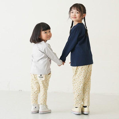 【短款】高腰荷葉邊印花錐形褲