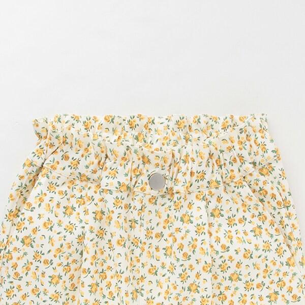 【短款】高腰荷葉邊印花錐形褲