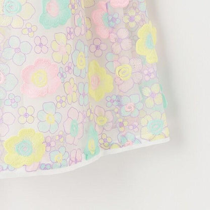 花卉刺繡蕾絲連衣裙