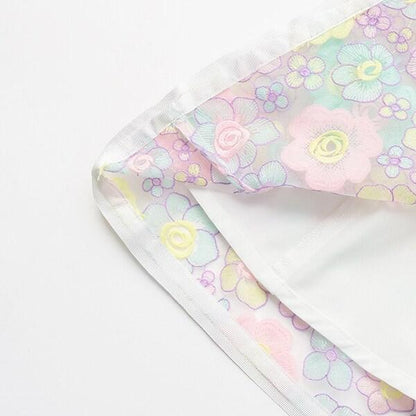 花卉刺繡蕾絲連衣裙