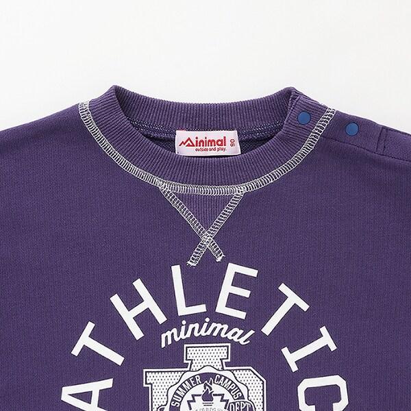 拼色拼接線縫衛衣印花套頭衫