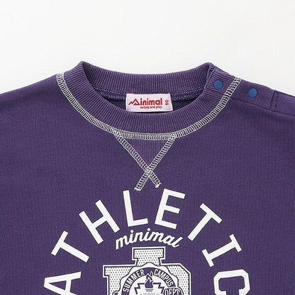 拼色拼接線縫衛衣印花套頭衫