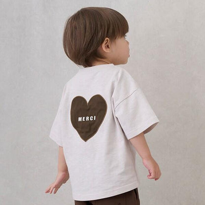 【防汙處理】背部愛心短袖T恤