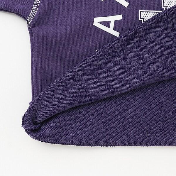 拼色拼接線縫衛衣印花套頭衫