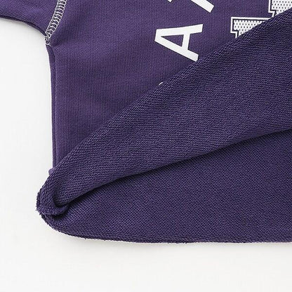 拼色拼接線縫衛衣印花套頭衫