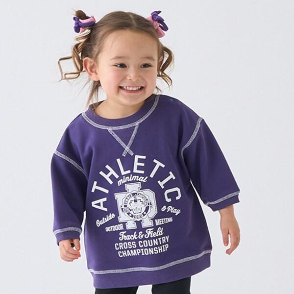 拼色拼接線縫衛衣印花套頭衫