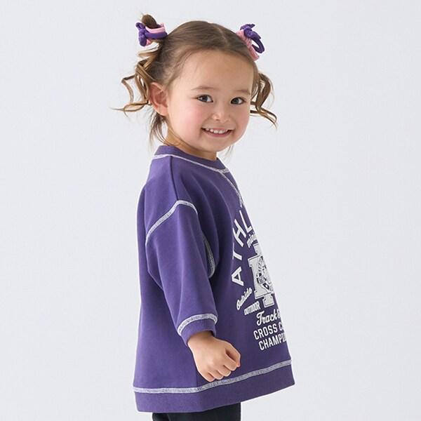 拼色拼接線縫衛衣印花套頭衫