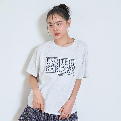 【GOODPRICE】【純棉100%】三段標語刺繡T恤