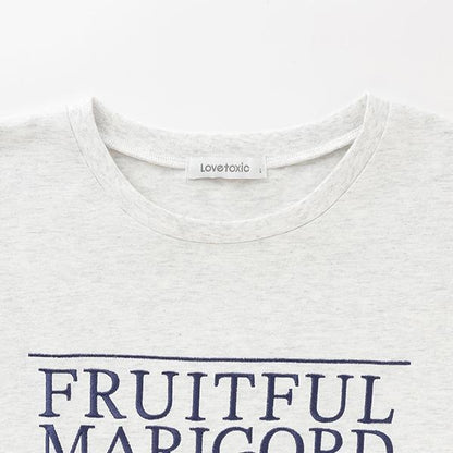 【GOODPRICE】【純棉100%】三段標語刺繡T恤