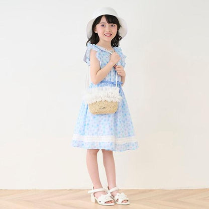 水彩花卉印花連衣裙