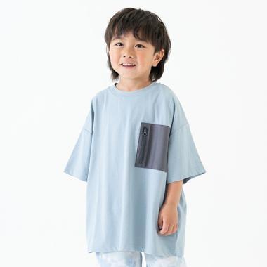 【水陸兩用】網眼口袋寬鬆短袖T恤