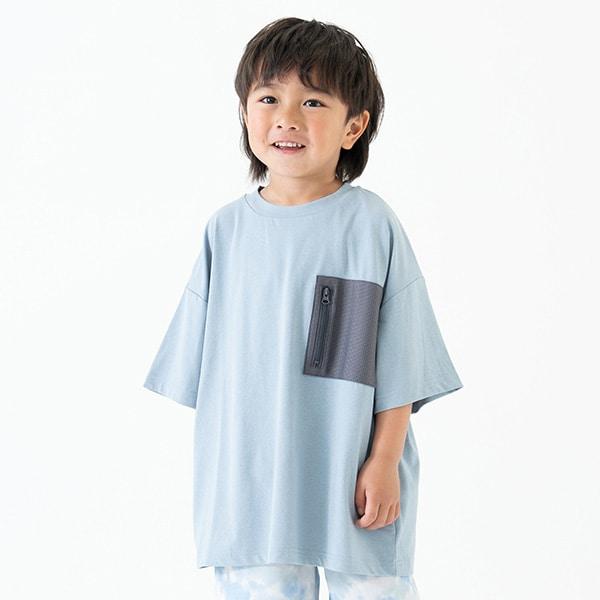 【水陸兩用】網眼口袋寬鬆短袖T恤