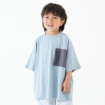 【水陸兩用】網眼口袋寬鬆短袖T恤