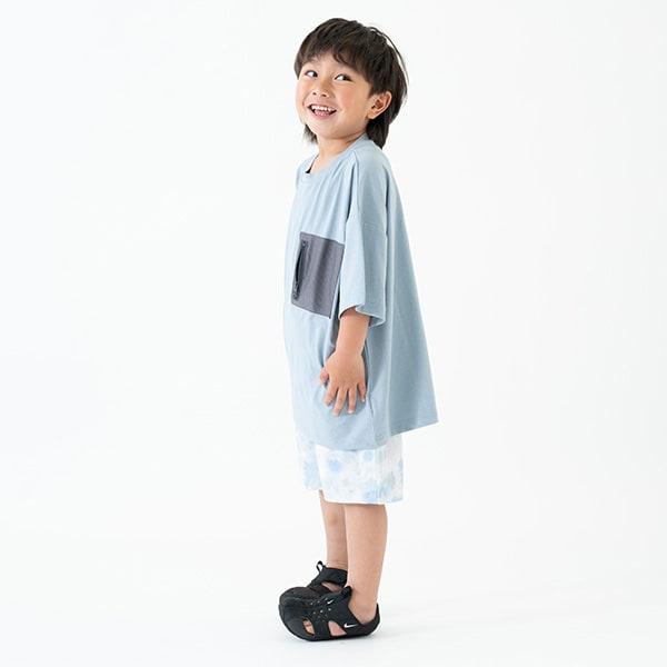 【水陸兩用】網眼口袋寬鬆短袖T恤