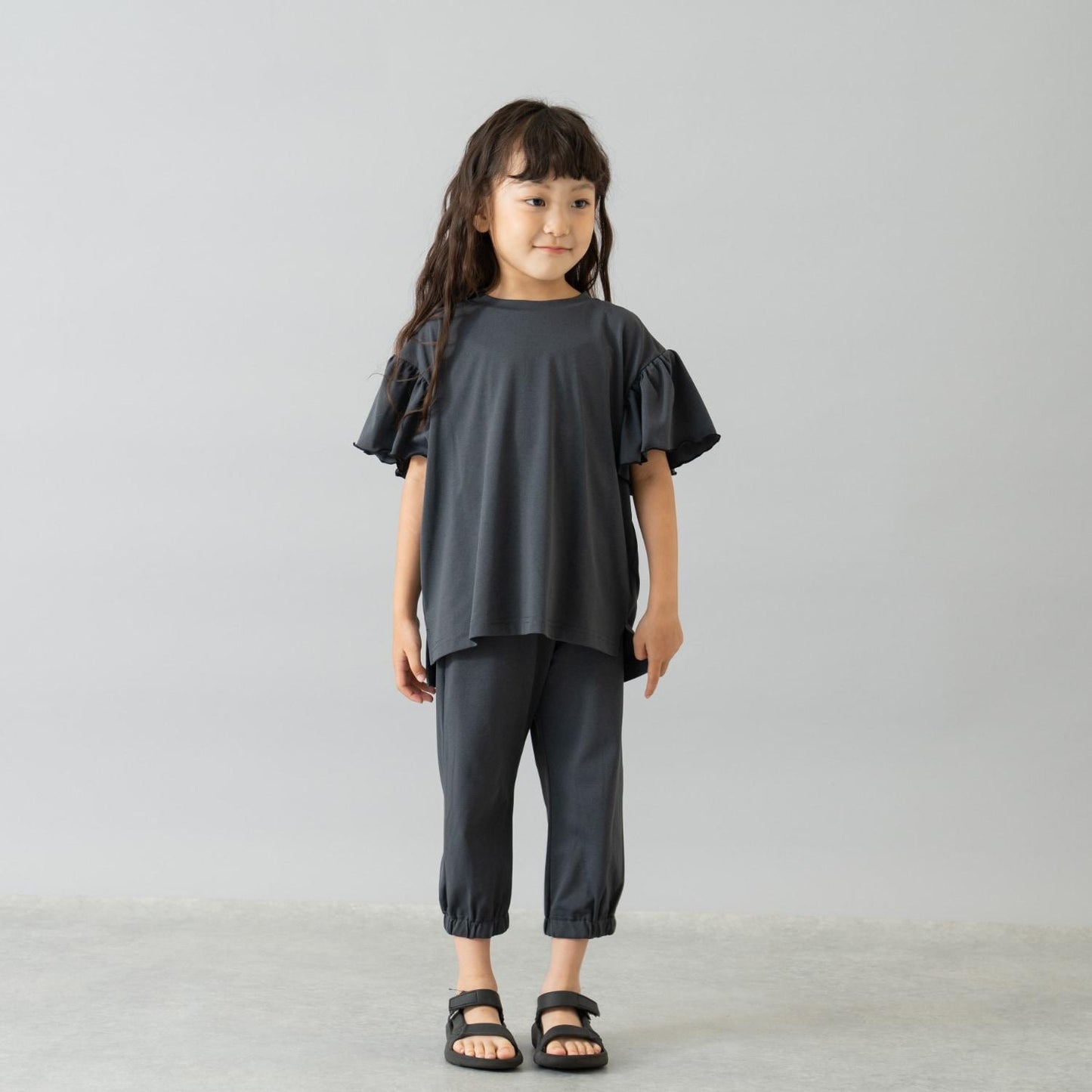 【水陸兩用】短袖荷葉邊套頭衫