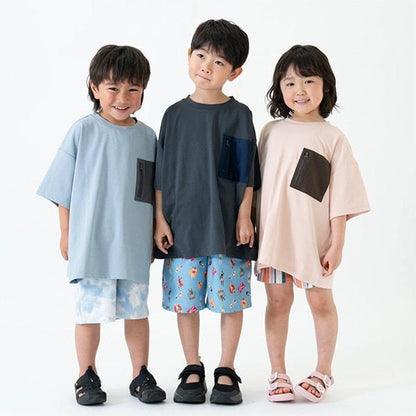 【水陸兩用】網眼口袋寬鬆短袖T恤