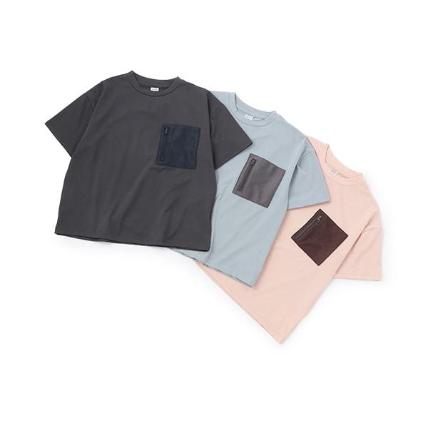 【水陸兩用】網眼口袋寬鬆短袖T恤