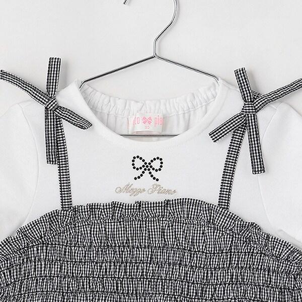 鏤空刺繡拼接長款上衣