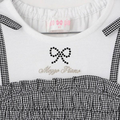 鏤空刺繡拼接長款上衣