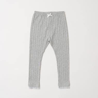 【人氣熱銷再次到貨】下襬網紗荷葉邊九分打底褲