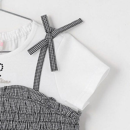 鏤空刺繡拼接長款上衣