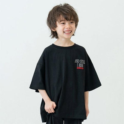 【純棉100%】【爸爸同款】兒童logo刺繡寬鬆短袖T恤