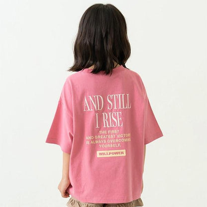 【純棉100%】【爸爸同款】兒童logo刺繡寬鬆短袖T恤