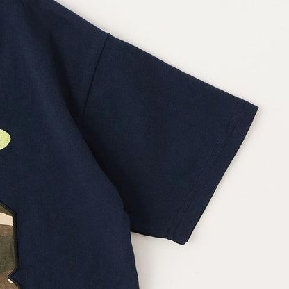 【純棉100%】寬鬆數字印花短袖T恤