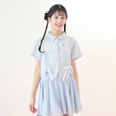 【Nico☆Petit刊載】多種材質褶皺蝴蝶結襯衫&吊帶背心套裝