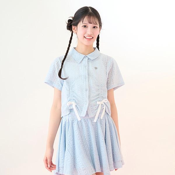 【Nico☆Petit刊載】多種材質褶皺蝴蝶結襯衫&吊帶背心套裝