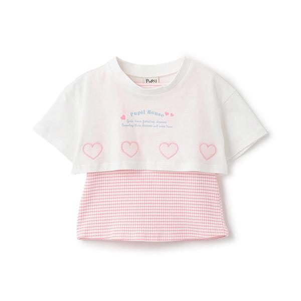 短款短袖T恤×背心