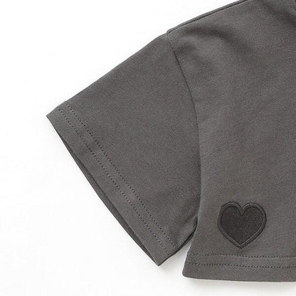 短款短袖T恤×背心