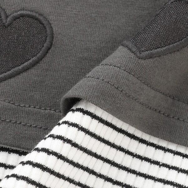 短款短袖T恤×背心