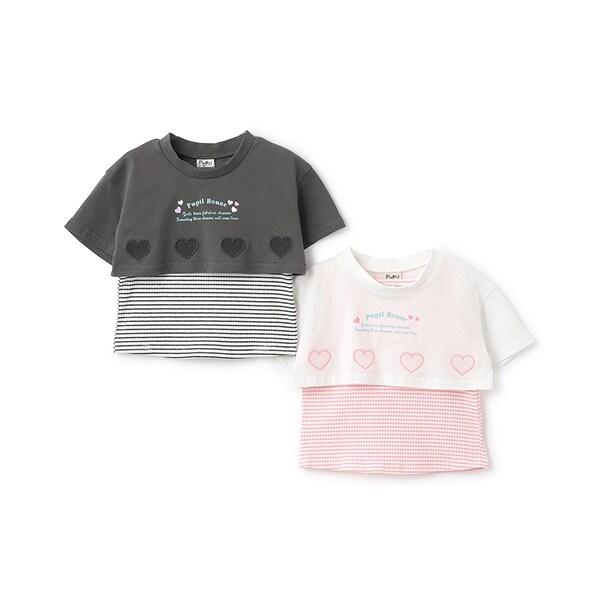 短款短袖T恤×背心