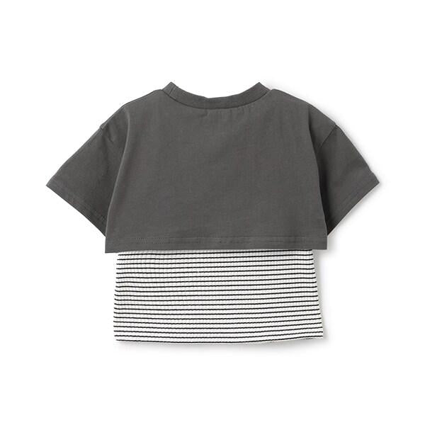 短款短袖T恤×背心