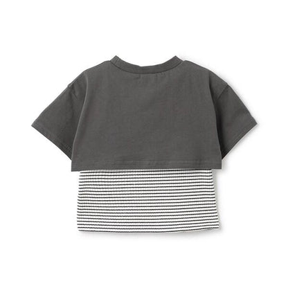 短款短袖T恤×背心